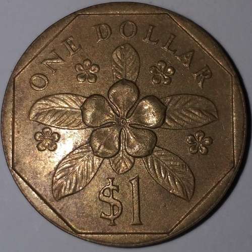 1988 - ONE DOLLAR COIN - SINGAPORE