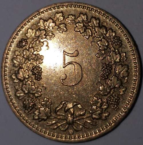 1988 - 5 RAPPEN - SWITZERLAND