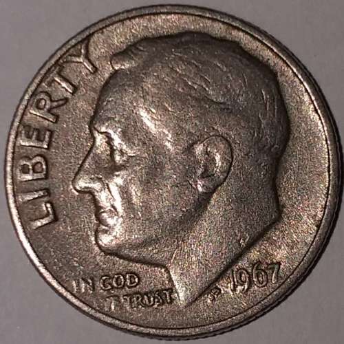 1967 - DIME - USA - ROOSEVELT ONE DIME COIN