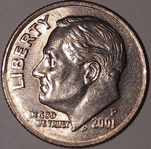 2001 P - DIME - USA - ROOSEVELT ONE DIME COIN