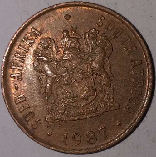 1987 - ONE CENT COIN - SOUTH AFRICA