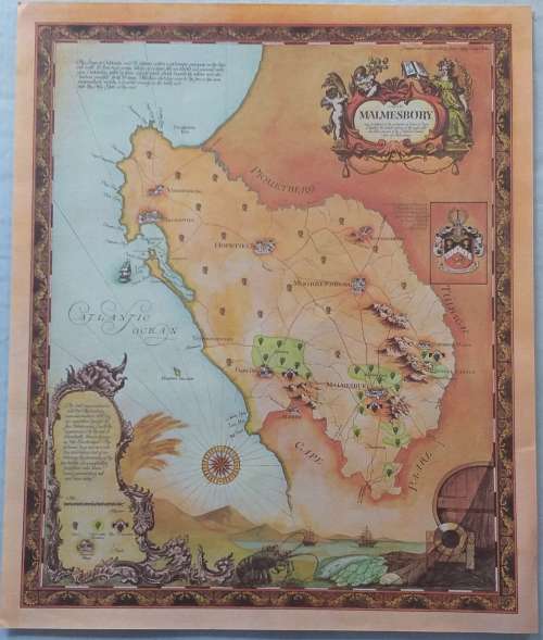 "6 WINE MAPS OF THE CAPE" IN A FOLDER - 1973 - JANICE ASHBY DESIGN STUDIO - WINES OF ORIGIN
