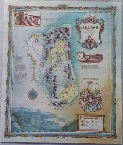 "6 WINE MAPS OF THE CAPE" IN A FOLDER - 1973 - JANICE ASHBY DESIGN STUDIO - WINES OF ORIGIN