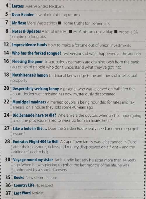 NOSEWEEK MAGAZINE - ISSUE 123 - JANUARY 2010 - CONTROVERSIAL