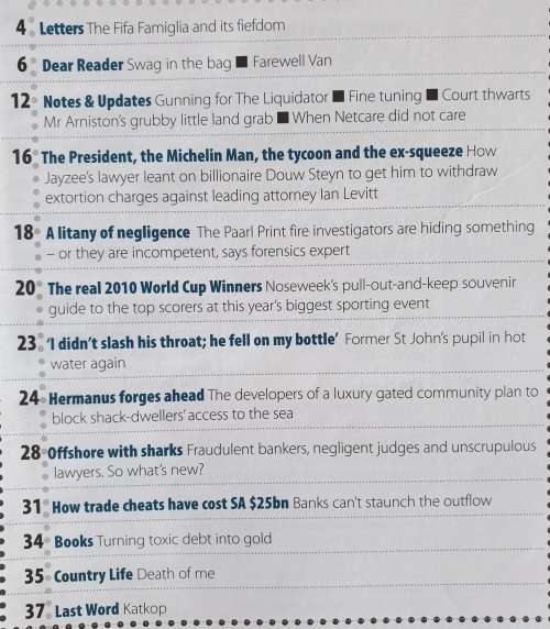 NOSEWEEK MAGAZINE - ISSUE 128 - JUNE 2010 - CONTROVERSIAL