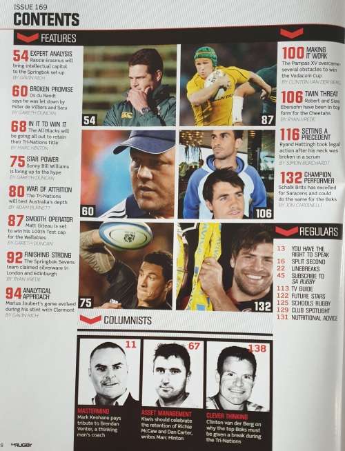 SA RUGBY MAGAZINE - JULY 2011