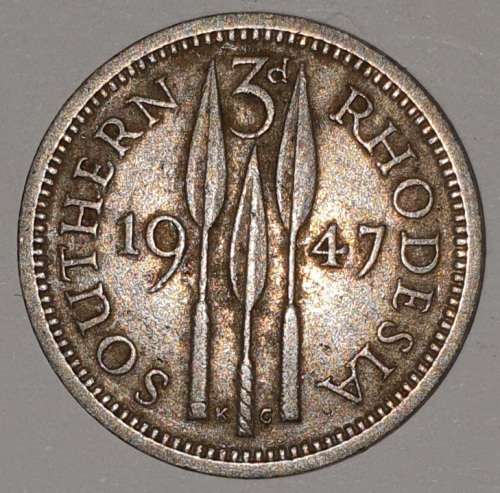 1947 - 3 PENCE - 3d - SOUTHERN RHODESIA