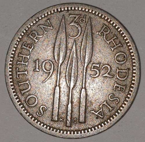 1952 - 3 PENCE- 3d - SOUTHERN RHODESIA