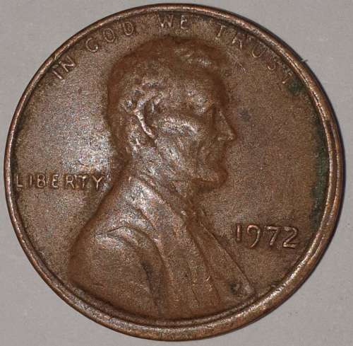 1972 - 1 CENT - LINCOLN MEMORIAL CENT (PENNY) - ONE CENT - PHILADELPHIA MINT - USA