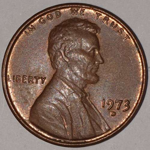 1973 D - 1 CENT - LINCOLN MEMORIAL CENT (PENNY) - ONE CENT - DENVER MINT - USA