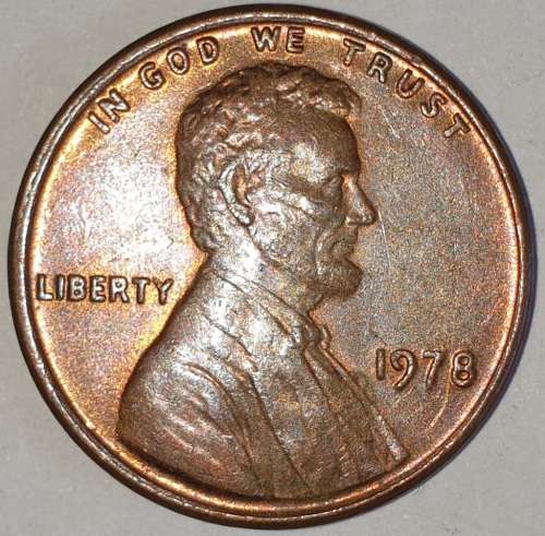 1978 - 1 CENT - LINCOLN MEMORIAL CENT (PENNY) - ONE CENT - PHILADELPHIA MINT - USA