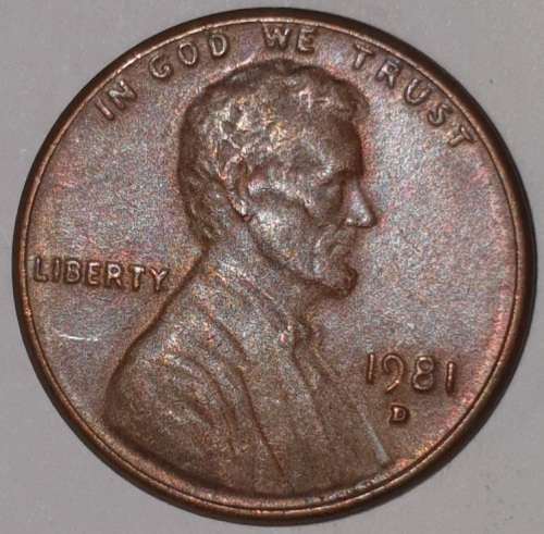 1981 D - 1 CENT - LINCOLN MEMORIAL CENT (PENNY) - ONE CENT - DENVER MINT - USA