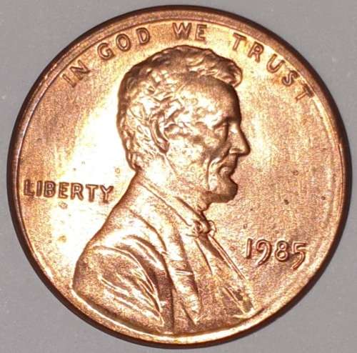 1985 - 1 CENT - LINCOLN MEMORIAL CENT (PENNY) - ONE CENT - PHILADELPHIA MINT - USA