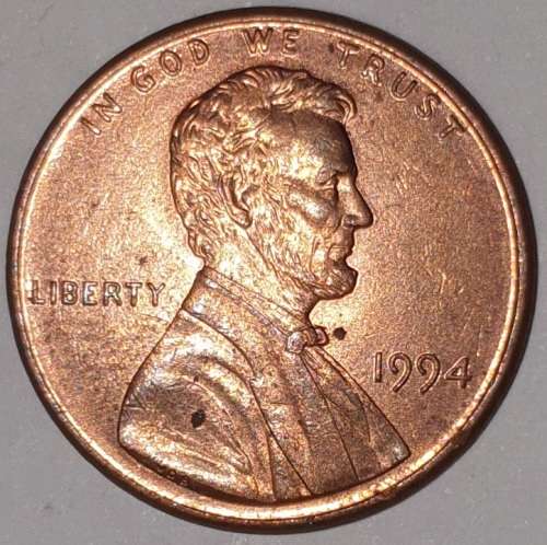 1994 - 1 CENT - LINCOLN MEMORIAL CENT (PENNY) - ONE CENT - PHILADELPHIA MINT - USA