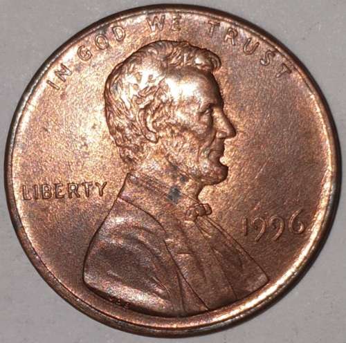 1996 - 1 CENT - LINCOLN MEMORIAL CENT (PENNY) - ONE CENT - PHILADELPHIA MINT - USA