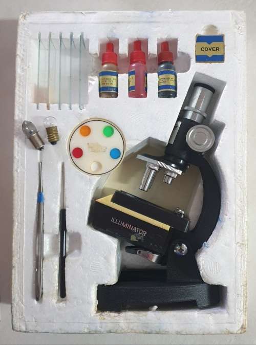 Vintage Microscope Lab Creative Science Illuminator 600X Student Microscope