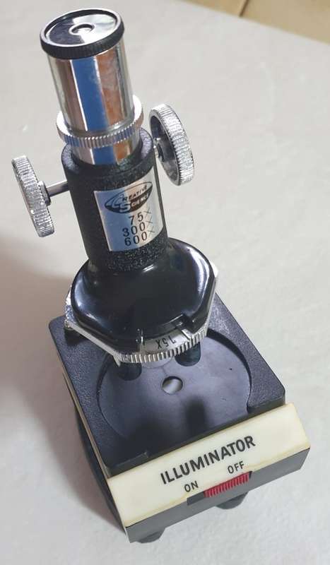 Vintage Microscope Lab Creative Science Illuminator 600X Student Microscope