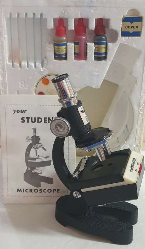Vintage Microscope Lab Creative Science Illuminator 600X Student Microscope