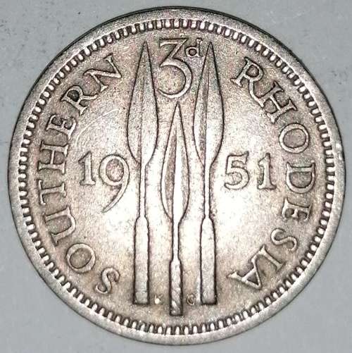 1951 - 3 PENCE - 3d - SOUTHERN RHODESIA