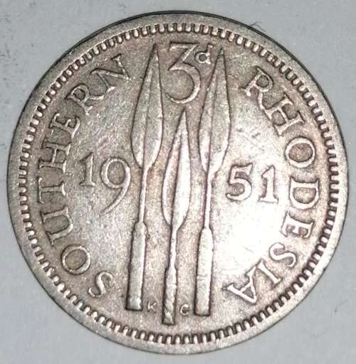 1951 - 3 PENCE - 3d - SOUTHERN RHODESIA