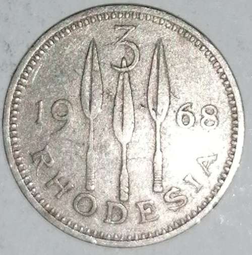 1968 - 3 PENCE - RHODESIA