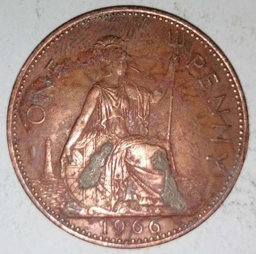 1966 - ONE PENNY - GREAT BRITAIN