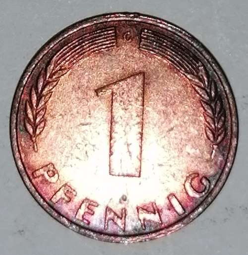 1950 G - 1 PFENNIG - ONE PFENNIG - GERMANY - FEDERAL REPUBLIC - (Copper Plated Steel)