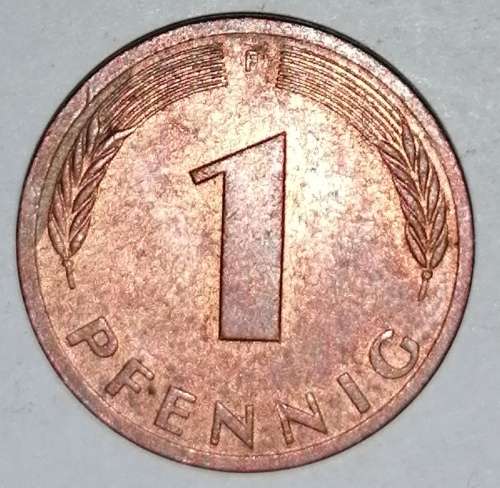 1978 F - 1 PFENNIG - ONE PFENNIG - GERMANY - FEDERAL REPUBLIC - (Copper Plated Steel)
