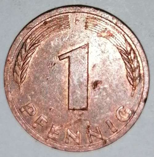 1981 F - 1 PFENNIG - ONE PFENNIG - GERMANY - FEDERAL REPUBLIC - (Copper Plated Steel)