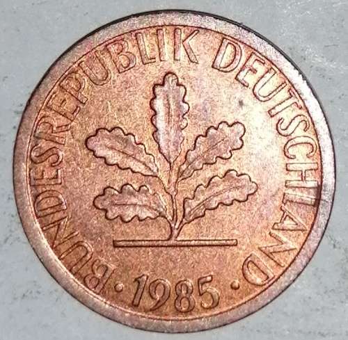 1985 D - 1 PFENNIG - ONE PFENNIG - GERMANY - FEDERAL REPUBLIC - (Copper Plated Steel)