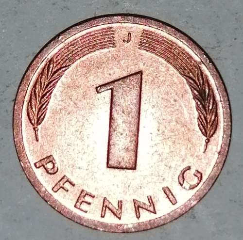 1996 J - 1 PFENNIG - ONE PFENNIG - GERMANY - FEDERAL REPUBLIC - (Copper Plated Steel)