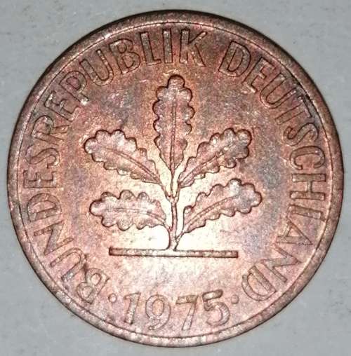 1975 D - 2 PFENNIG - TWO PFENNIG - GERMANY - FEDERAL REPUBLIC - (Copper Plated Steel)