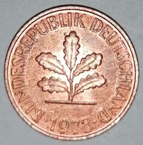 1978 D - 2 PFENNIG - TWO PFENNIG - GERMANY - FEDERAL REPUBLIC - (Copper Plated Steel)
