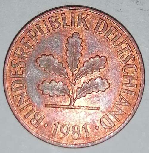 1981 G - 2 PFENNIG - TWO PFENNIG - GERMANY - FEDERAL REPUBLIC - (Copper Plated Steel)