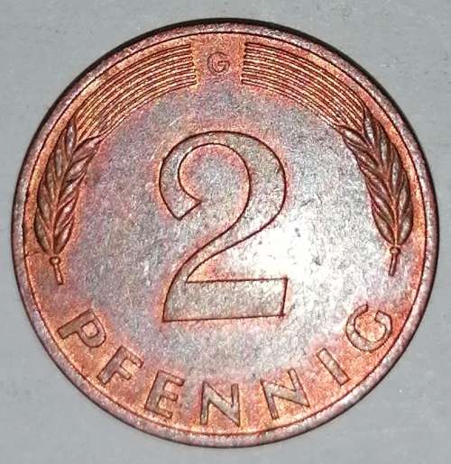 1981 G - 2 PFENNIG - TWO PFENNIG - GERMANY - FEDERAL REPUBLIC - (Copper Plated Steel)