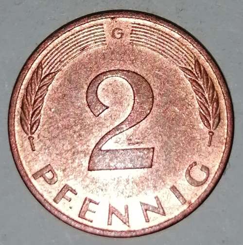 1981 G - 2 PFENNIG - TWO PFENNIG - GERMANY - FEDERAL REPUBLIC - (Copper Plated Steel)