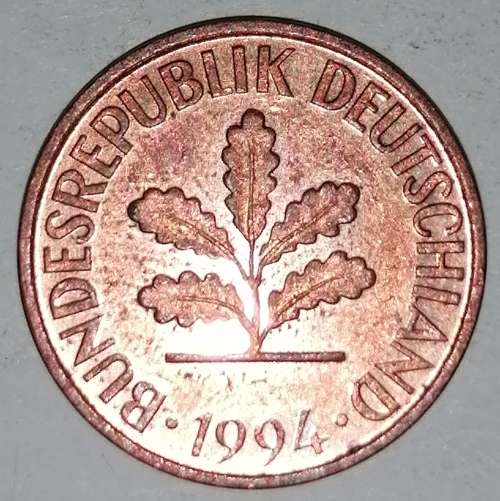 1994 D - 2 PFENNIG - TWO PFENNIG - GERMANY - FEDERAL REPUBLIC - (Copper Plated Steel)