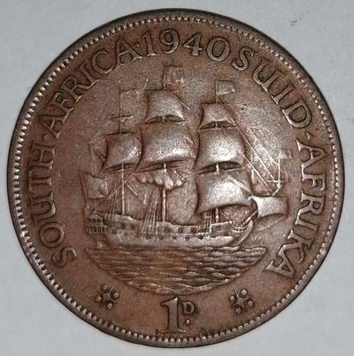 1940 - 1 PENNY - (1D) - UNION OF SOUTH AFRICA *** (NO STAR AFTER DATE)