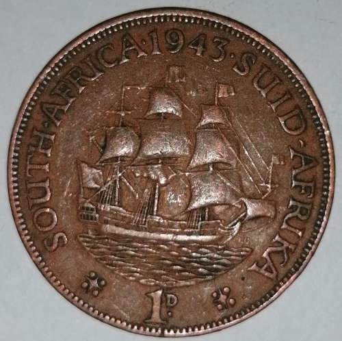 1943 - 1 PENNY - (1D) - UNION OF SOUTH AFRICA