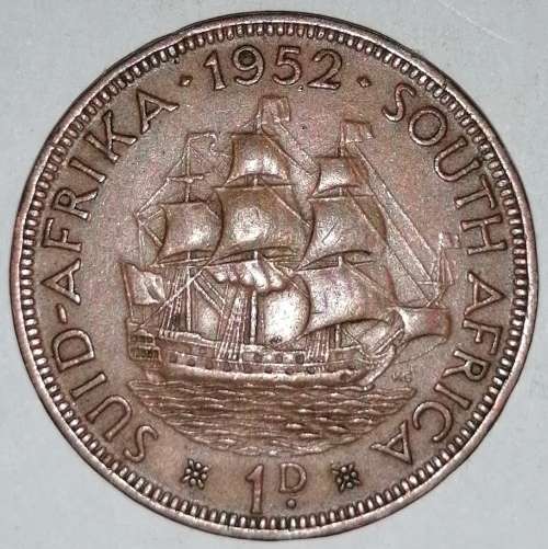 1952 - 1 PENNY - (1D) - UNION OF SOUTH AFRICA