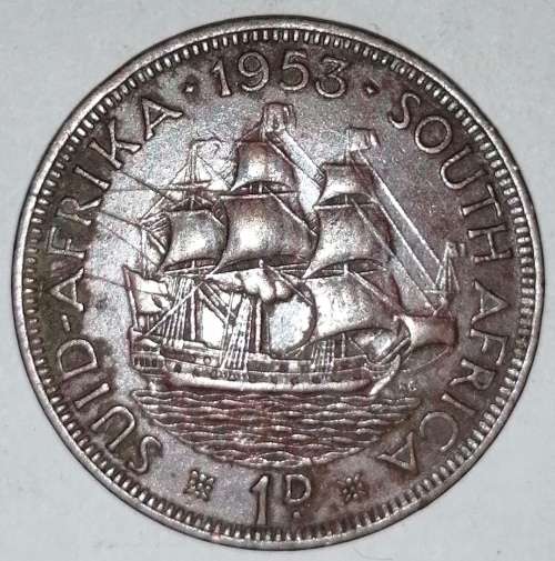 1953 - 1 PENNY - (1D) - UNION OF SOUTH AFRICA