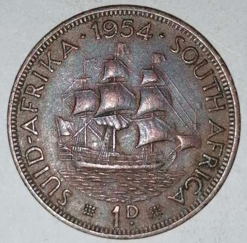 1954 - 1 PENNY - (1D) - UNION OF SOUTH AFRICA