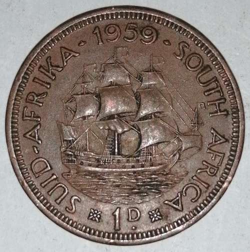 1959 - 1 PENNY - (1D) - UNION OF SOUTH AFRICA