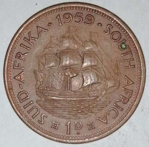 1959 - 1 PENNY - (1D) - UNION OF SOUTH AFRICA