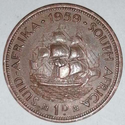 1959 - 1 PENNY - (1D) - UNION OF SOUTH AFRICA