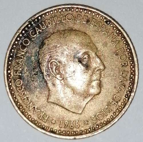 1966 (70) - 1 (UNA) PESETA - SPAIN/ESPANA