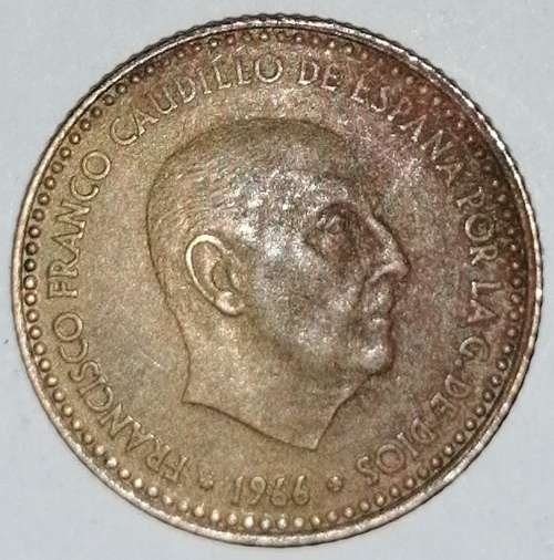 1966 (68) - 1 (UNA) PESETA - SPAIN/ESPANA