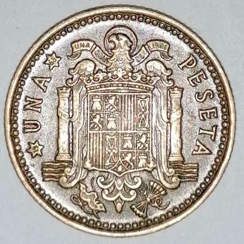 1966 (68) - 1 (UNA) PESETA - SPAIN/ESPANA