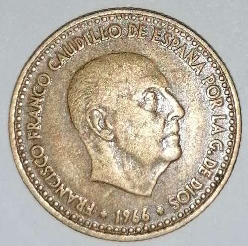 1966 (68) - 1 (UNA) PESETA - SPAIN/ESPANA