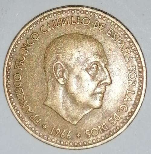 1966 (69) - 1 (UNA) PESETA - SPAIN/ESPANA
